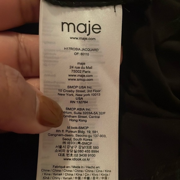 Maje Rosia Long dress with all-over embroidery size 3 like new - Picture 12 of 16